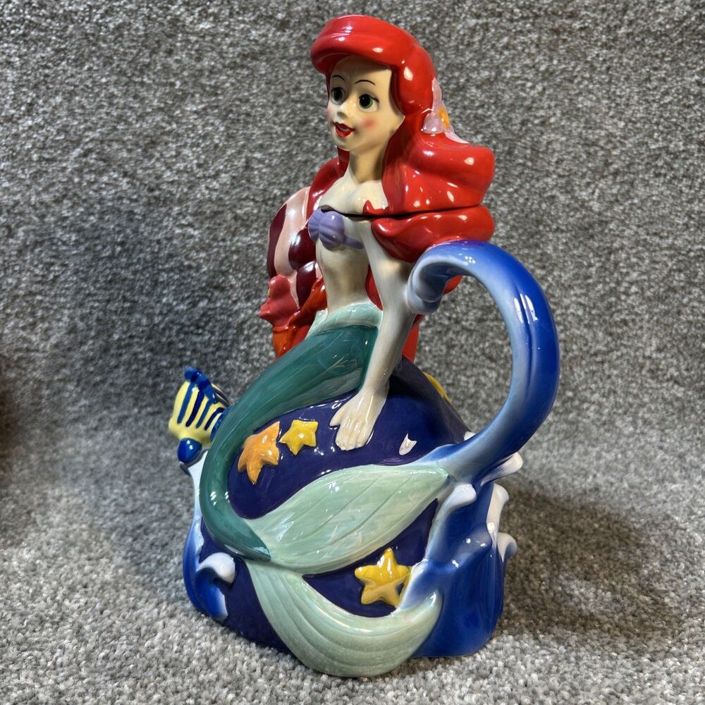 Disney Princess The Little Mermaid Collectible Kreisler Ceramic Teapot Ariel - Picture 3 of 12